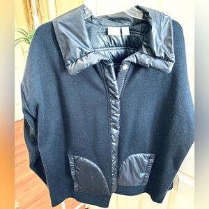 Black Women's Jacket with Quilted Details